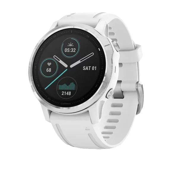 Смарт-часы Garmin Fenix 6S белые с белым ремешком