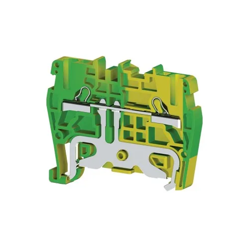 Клеммник пружинный быстрозажимной Push in, 2,5 мм.кв. земля KLEMSAN PYK2,5T 336500