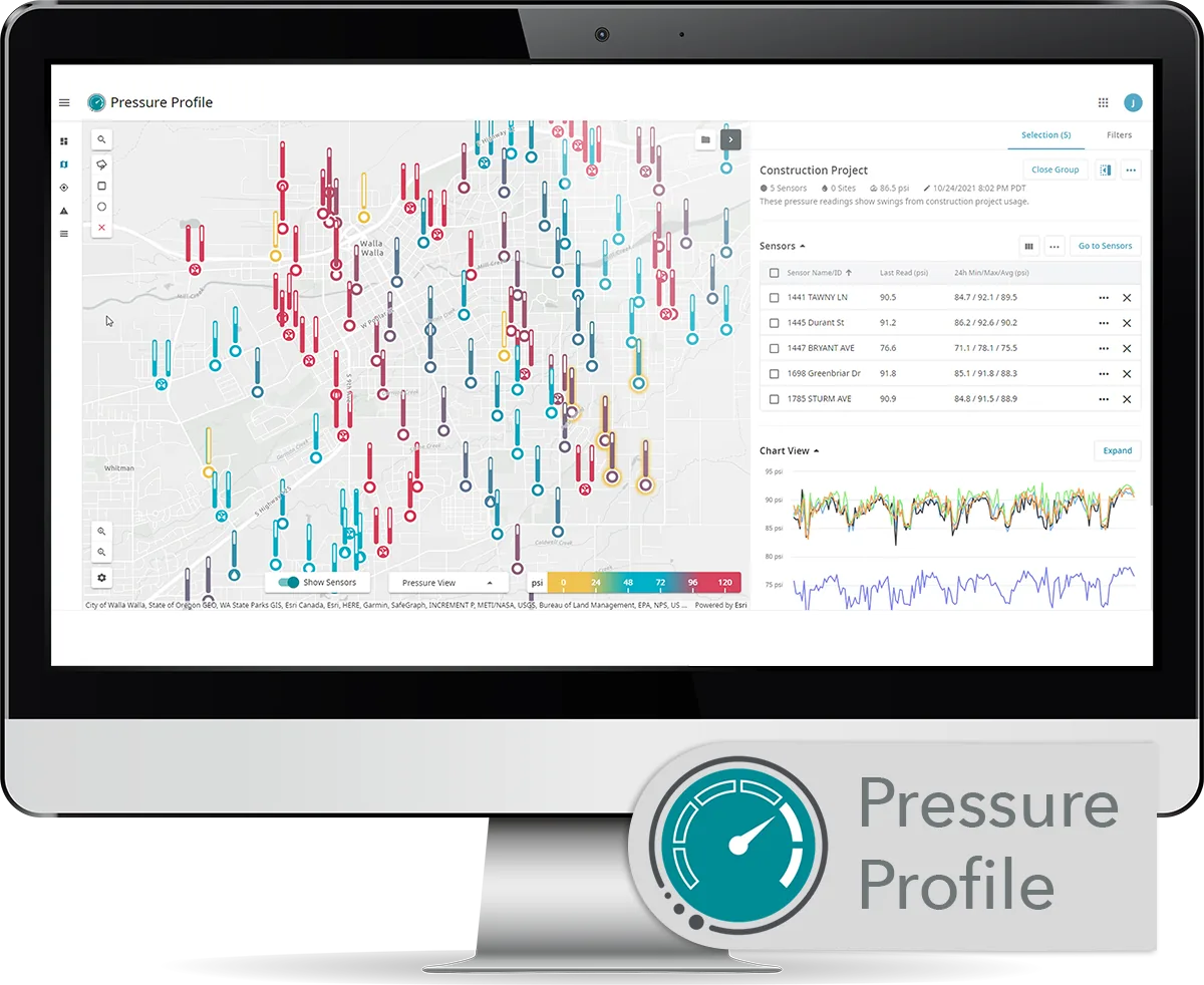 Приложение Sensus Analytics Pressure Profile Application