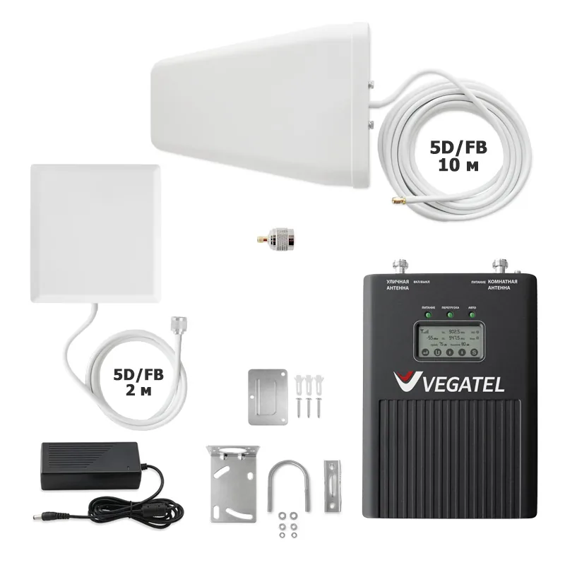 Репитер VEGATEL комплект VT3-900L-kit дом LED